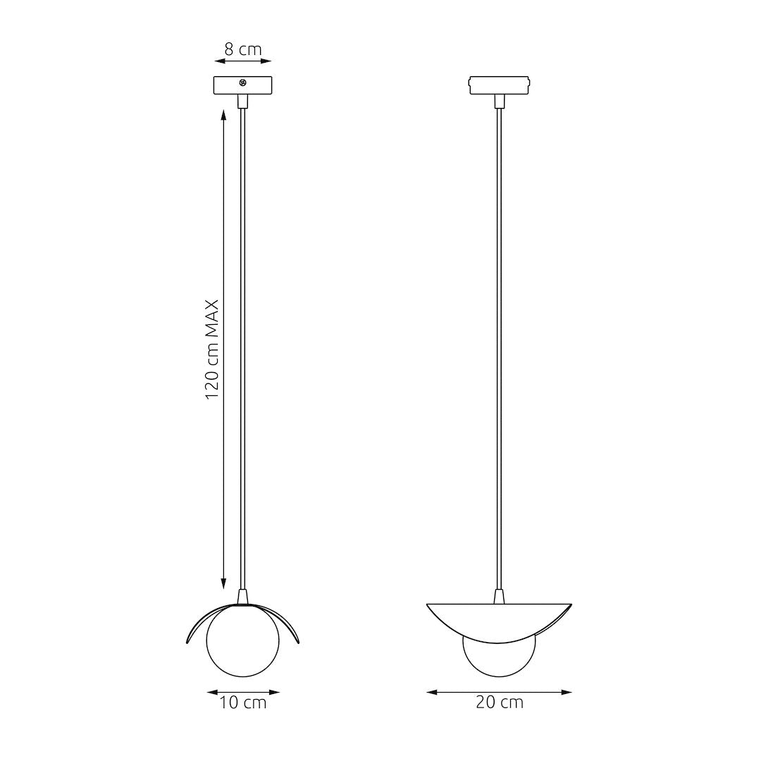 1-light black pendant light