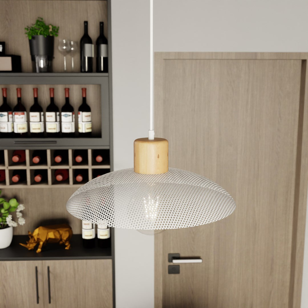 Kobe 1-light white pendant light