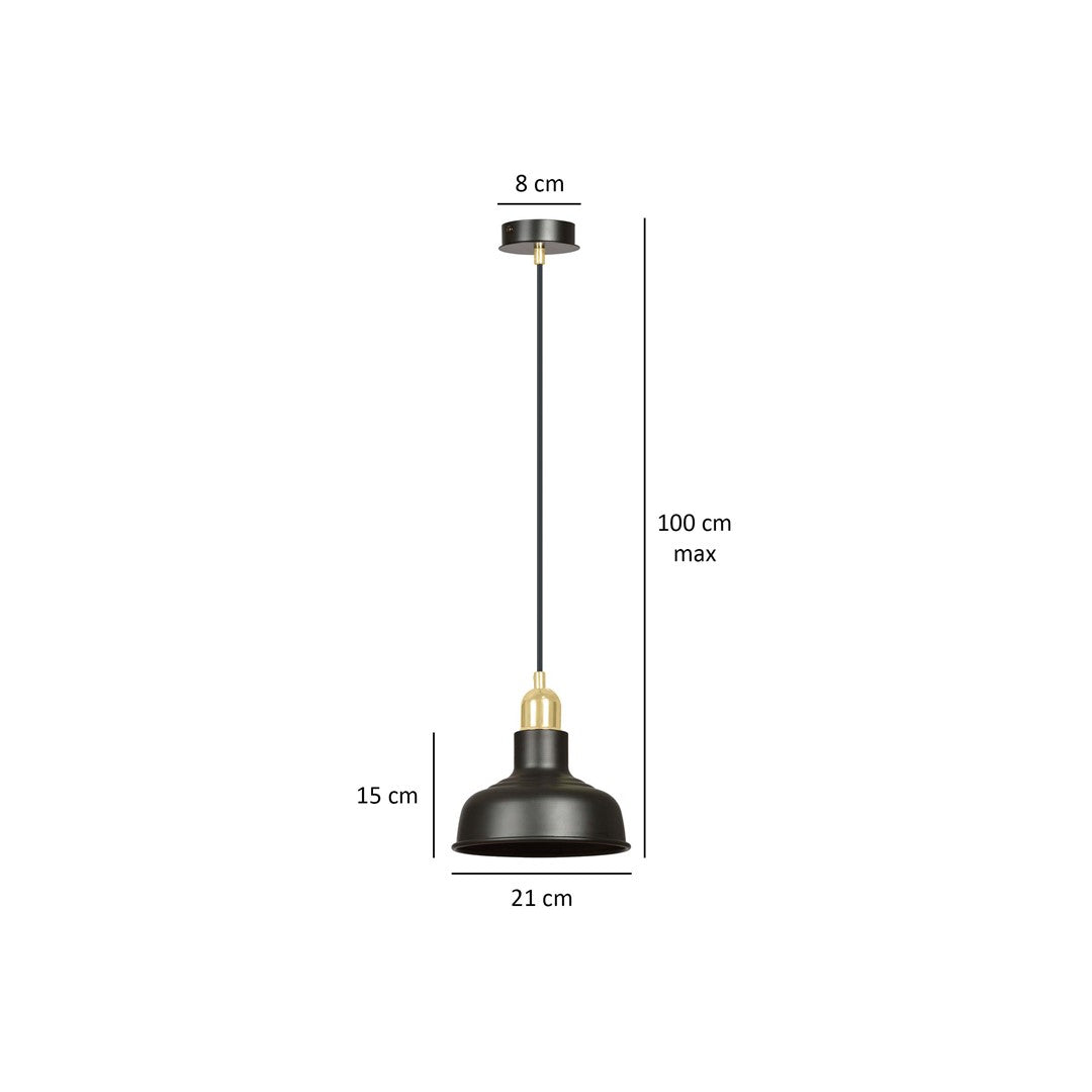 Ibor 1-light black pendant light