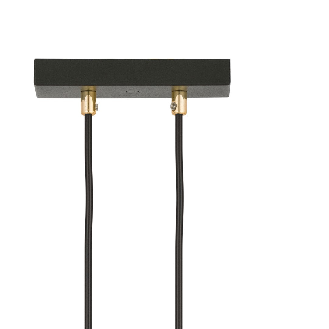 Glam 1-light black pendant, clear glass