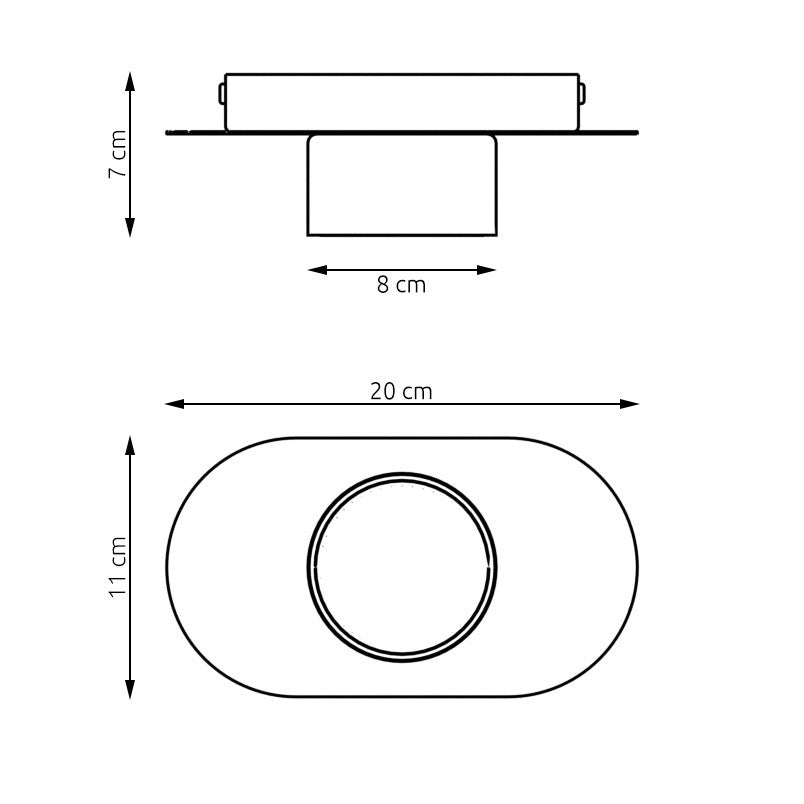 Stilo 1-light black ceiling light