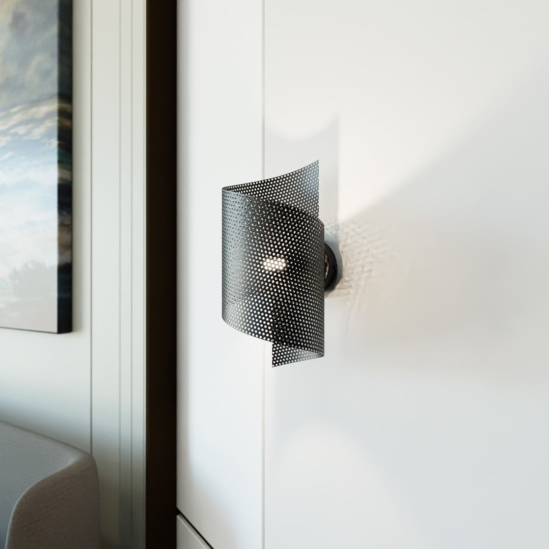 Black Spiral wall lamp
