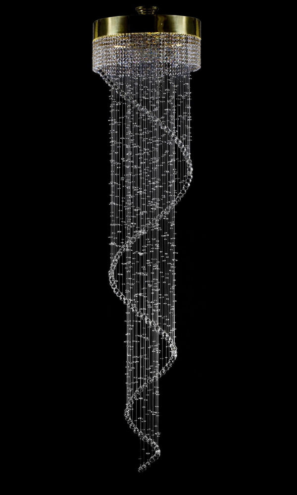 L448CLN crystal spiral pendant light