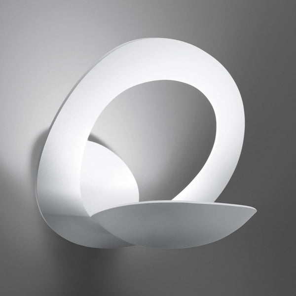 Applique murale Pirce en aluminium, blanc, hauteur 25 cm