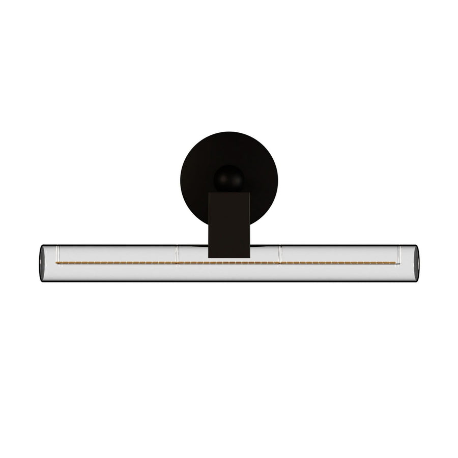 Applique murale Piano en acier, noir, hauteur 8 cm