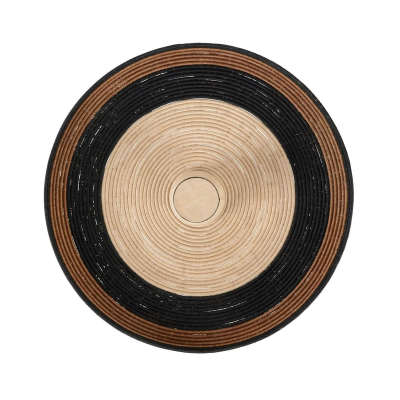 Applique murale Grass XL, marron et beige, Ø 100 cm