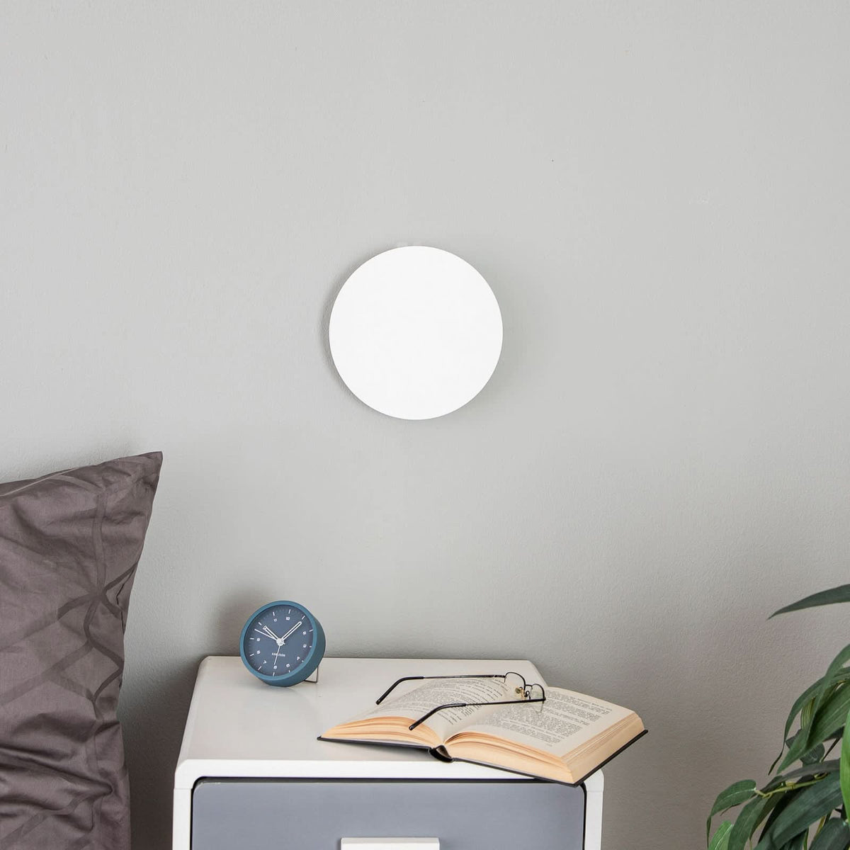 Applique murale Lunia New en métal, blanc, 2 lumières, Ø 20 cm