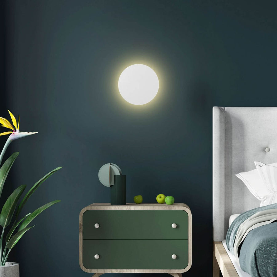 Applique murale Lunia New en métal, blanc, 2 lumières, Ø 20 cm