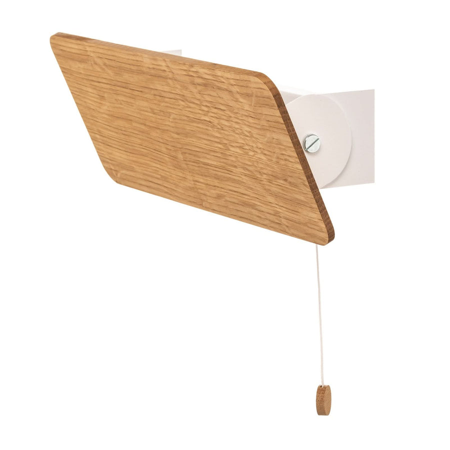 Applique murale Oslo en bois, chêne et blanc, hauteur 12 cm