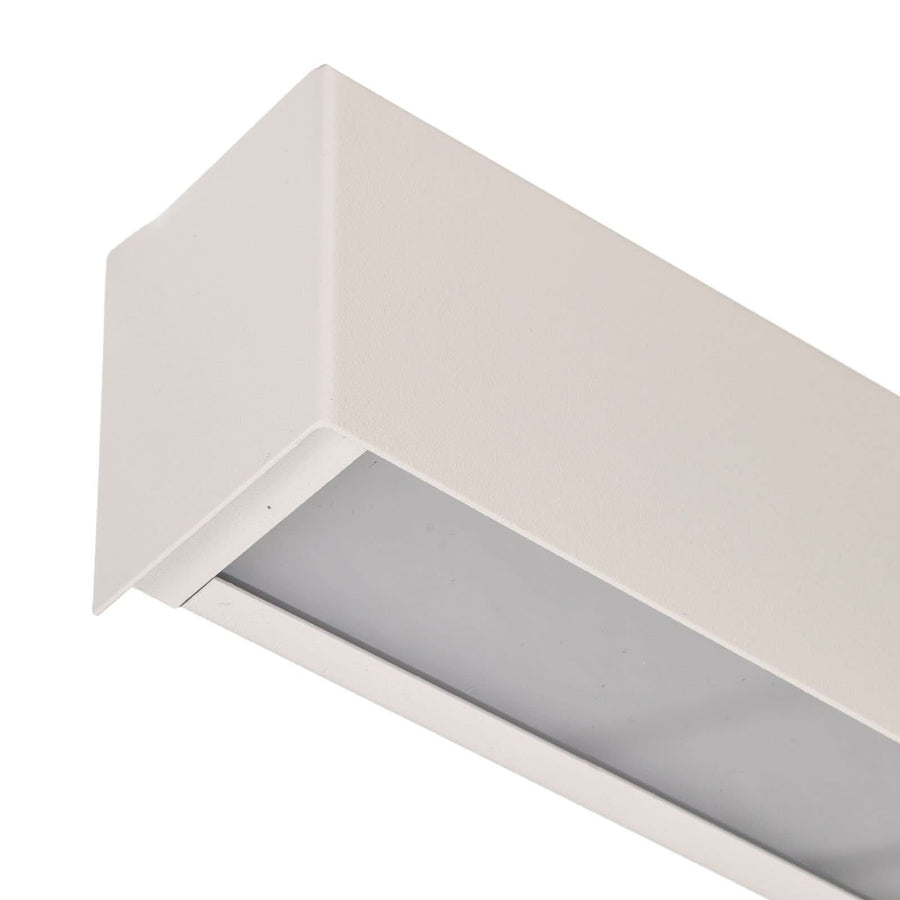 Applique murale Straight XS en acier, blanc, hauteur 7 cm