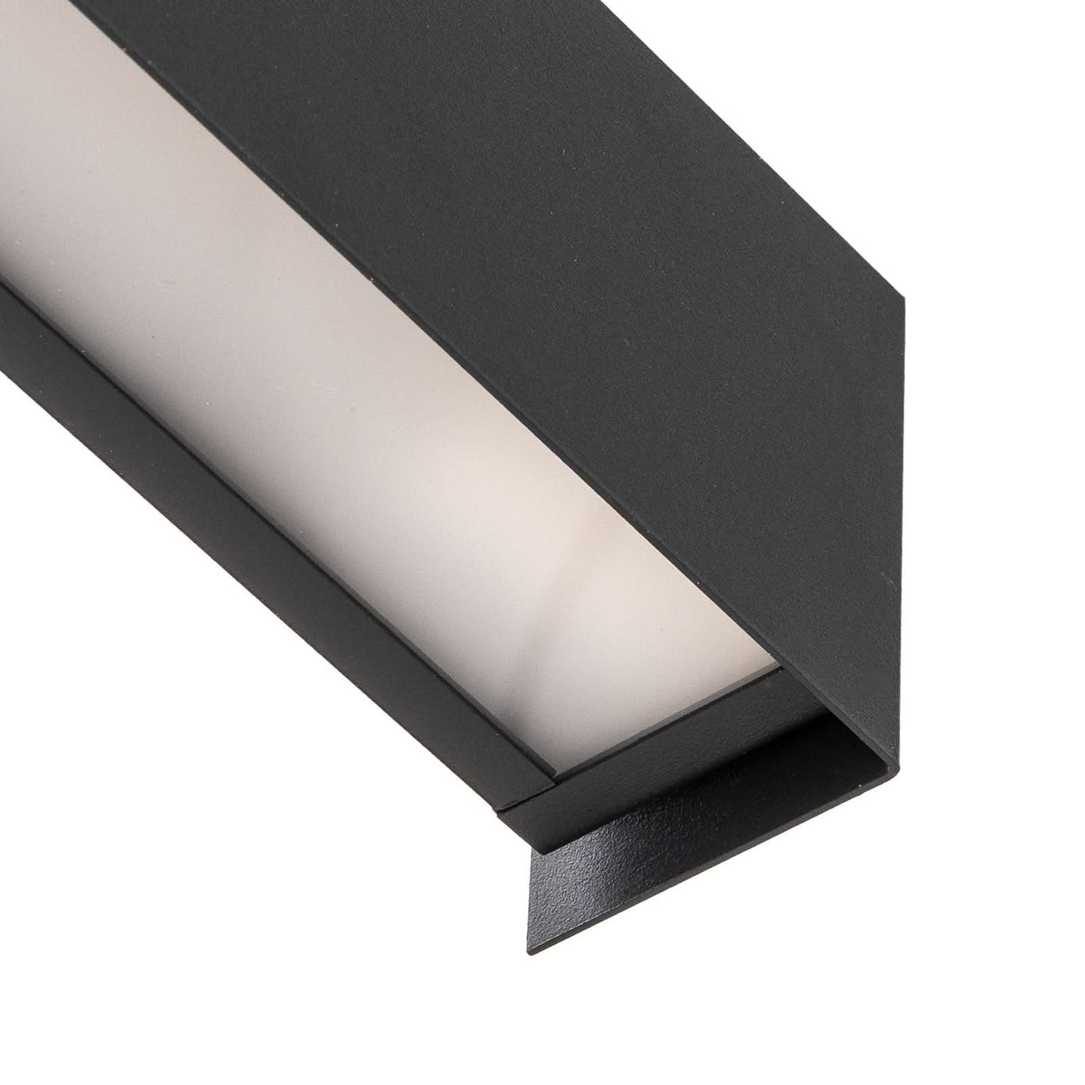 Applique murale Straight XS en acier, graphite, hauteur 7 cm