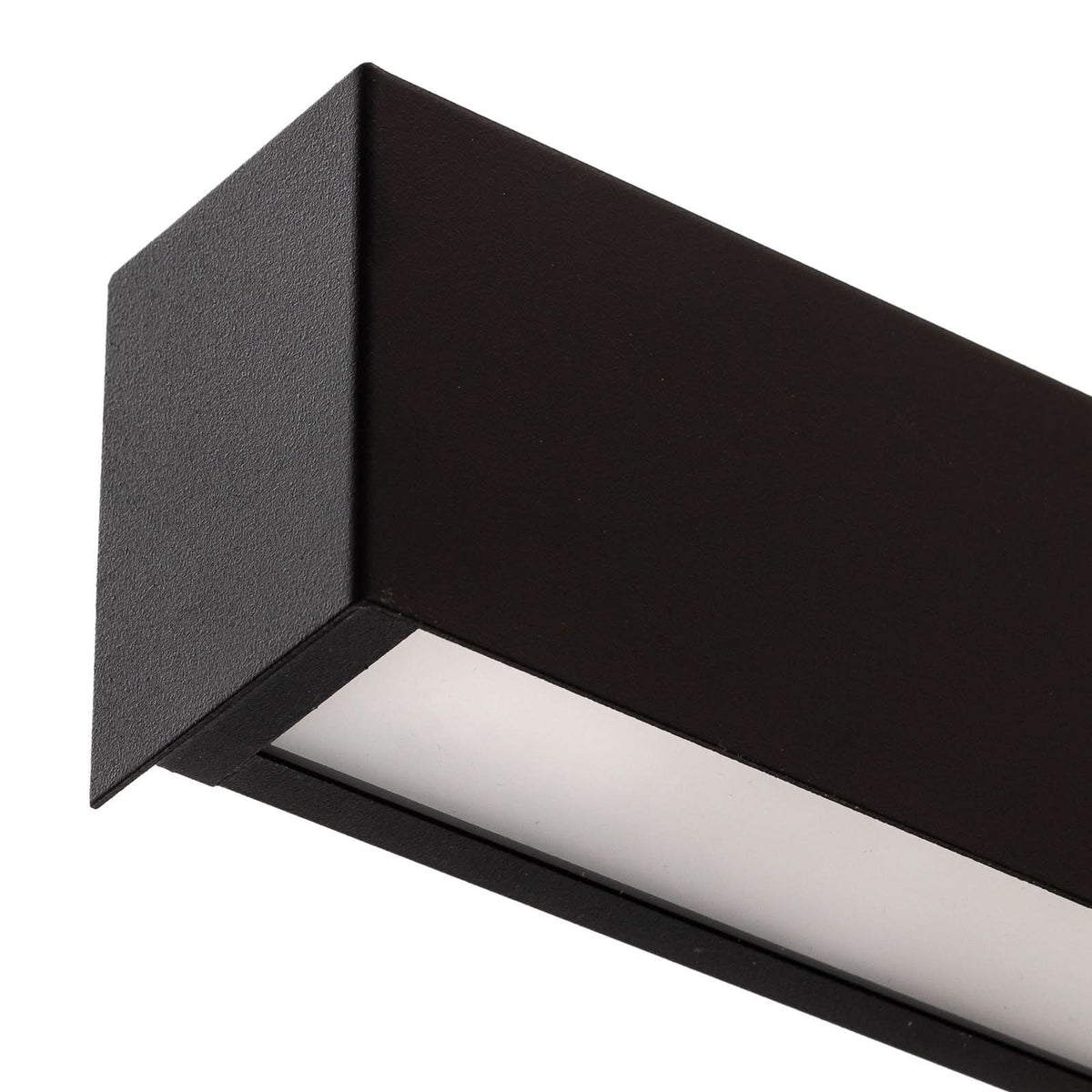 Applique murale Straight S en acier, noir, hauteur 7 cm