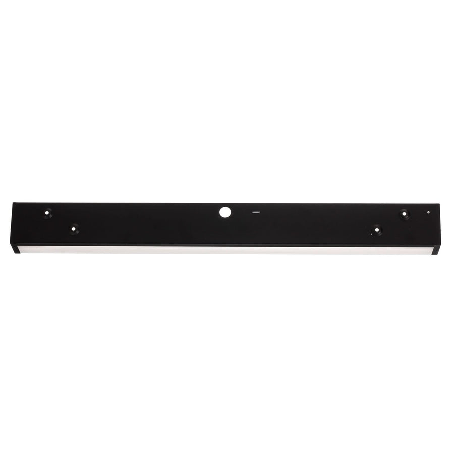 Applique murale Straight S en acier, noir, hauteur 7 cm