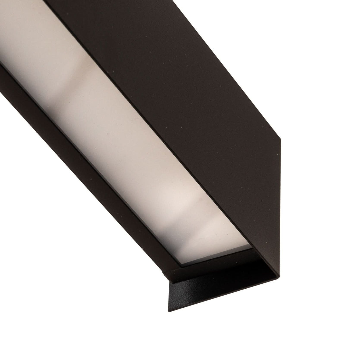 Applique murale Straight S en acier, noir, hauteur 7 cm