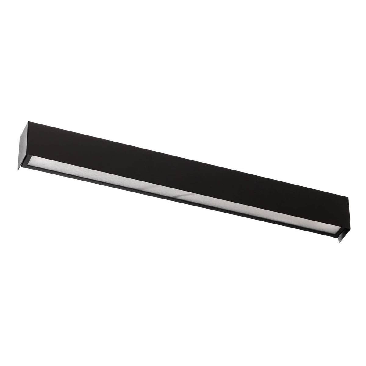 Applique murale Straight S en acier, noir, hauteur 7 cm