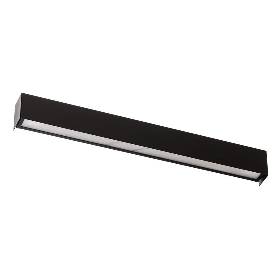 Applique murale Straight S en acier, noir, hauteur 7 cm