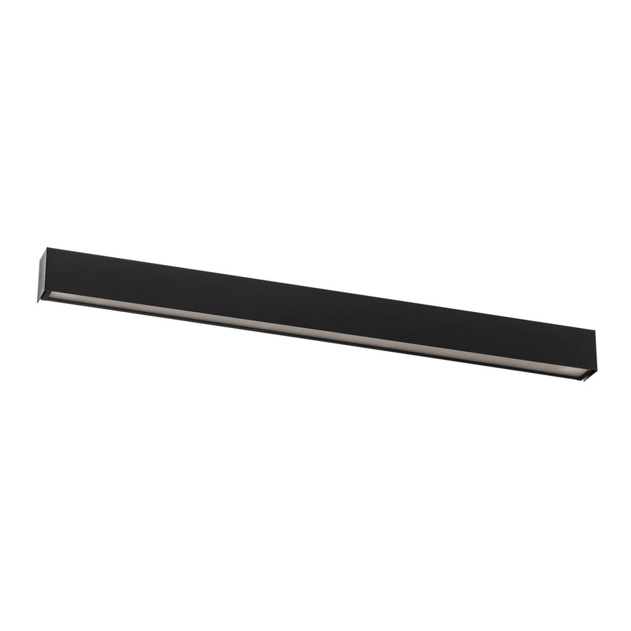 Applique murale Straight M en acier, noir, hauteur 7 cm