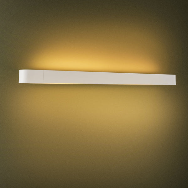 Applique murale Soft en aluminium, blanc, hauteur 6 cm, 3000 K, 16 W
