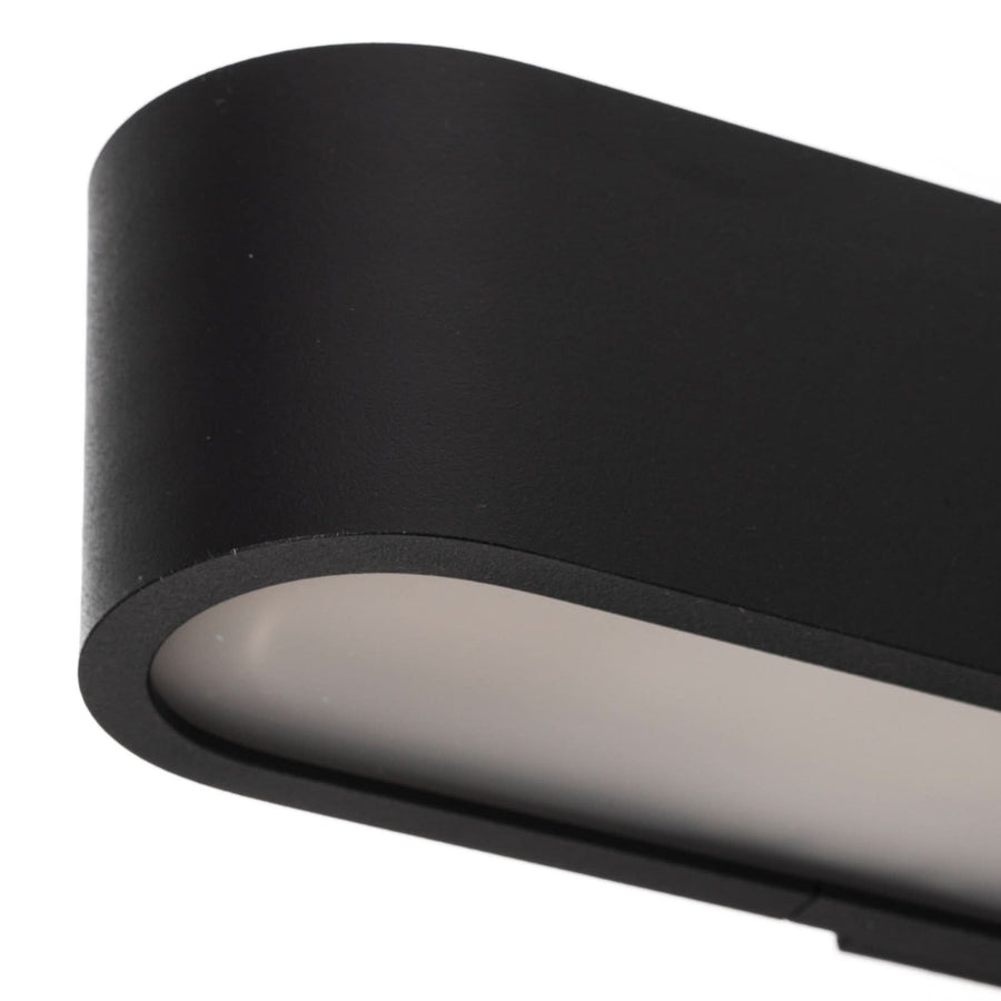 Applique murale Soft en aluminium, graphite, hauteur 6 cm, 3000 K, 16 W
