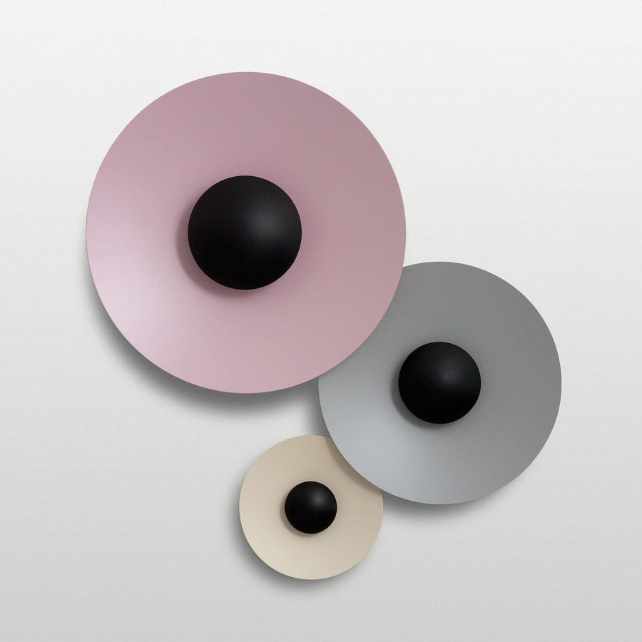 Applique murale LED Ginger 42C 42 en aluminium, gris clair, Ø 42 cm