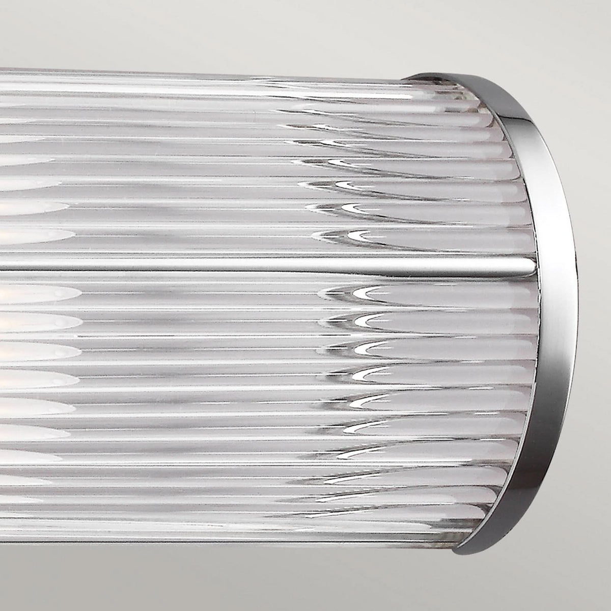 Applique murale Paulson IP44 2 en verre, chromé brillant, 2 lumières, hauteur 12,1 cm, IP44