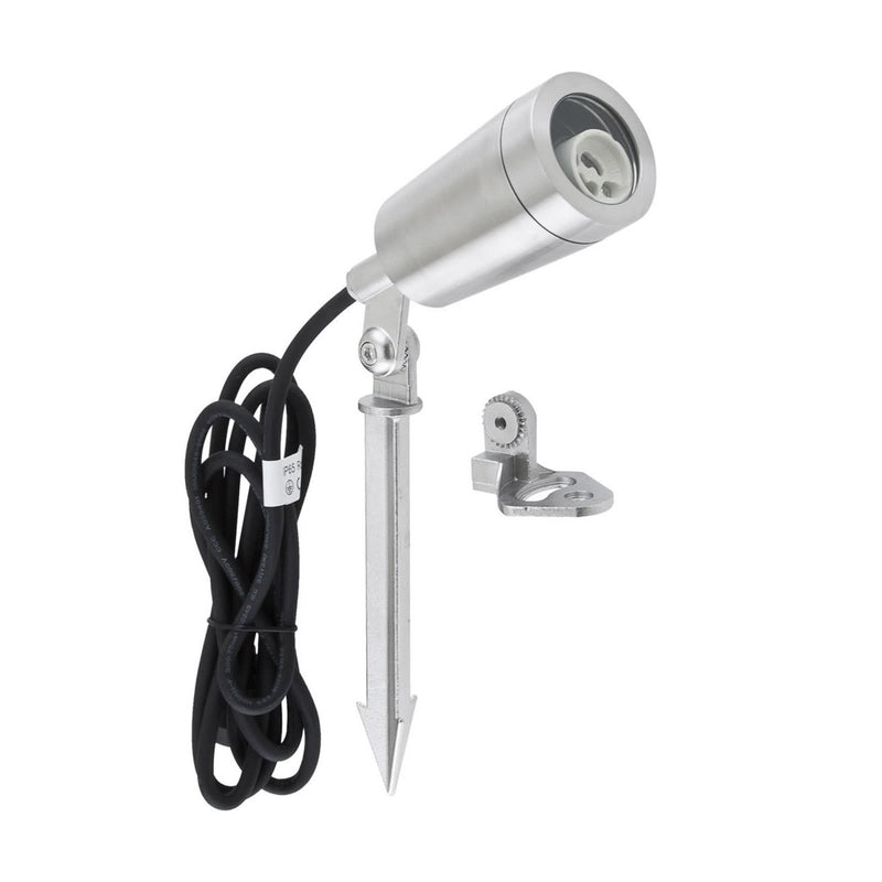 Spot à piquer d'extérieur L651023 en verre, acier inoxydable, IP65