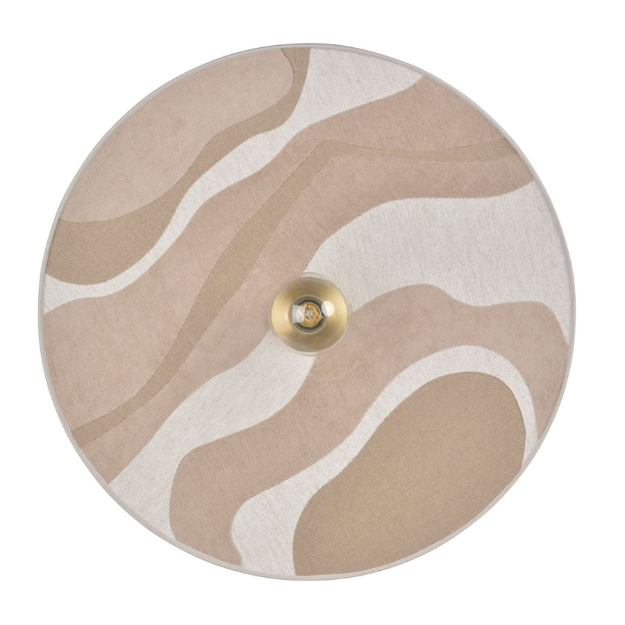 Applique murale Sonia Laudet en tissu, sable, Ø 60 cm