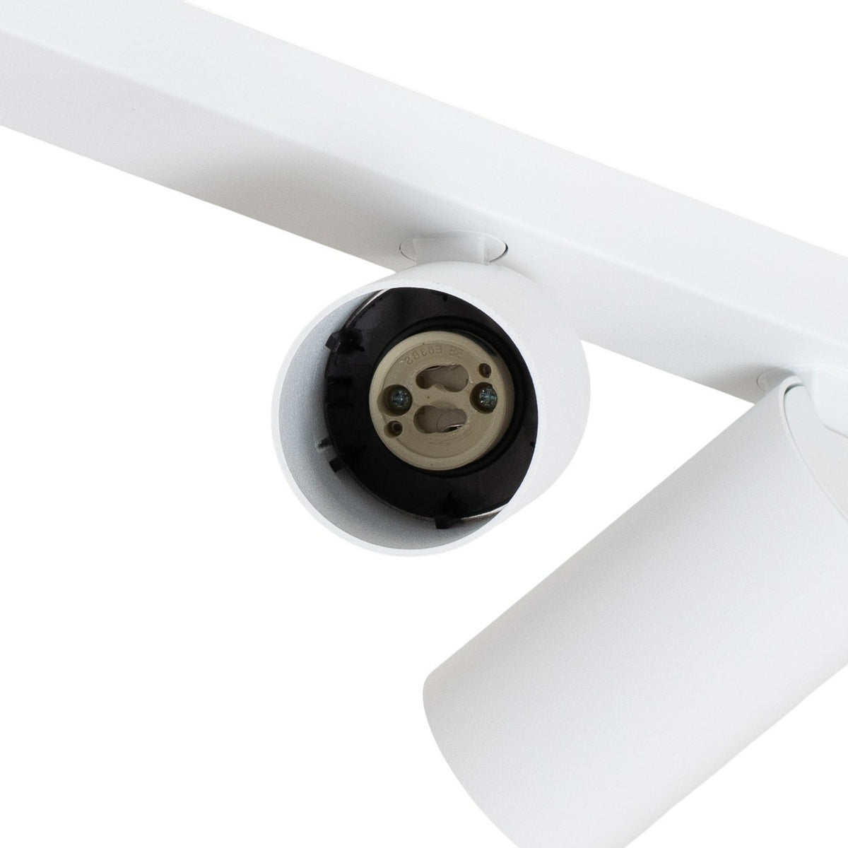 Spot Mono III en acier, blanc, 3 lumières, hauteur 13 cm