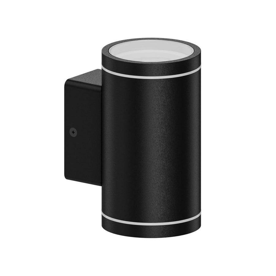 Applique d'extérieur LED Outdoor Up-/ en métal, noir, 2 lumières, Ø 7,6 cm, IP54