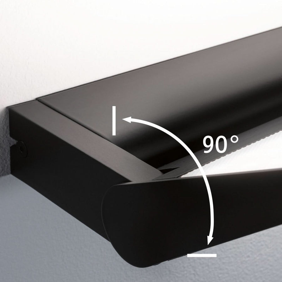 Applique murale LED Ranva en aluminium, noir mat, hauteur 3,3 cm