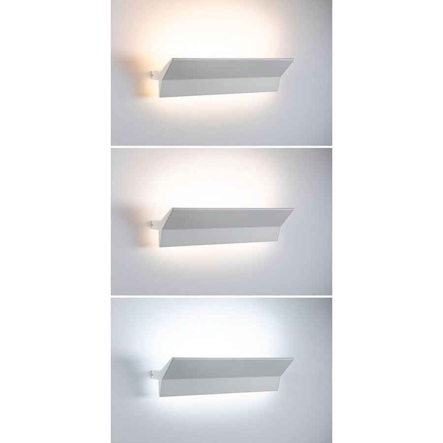 Applique murale LED Stine en aluminium, blanc mat, hauteur 17,1 cm