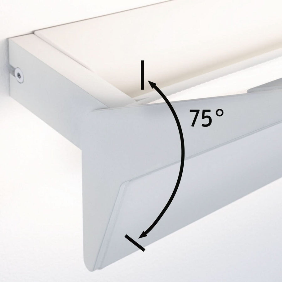 Applique murale LED Stine en aluminium, blanc mat, hauteur 17,1 cm