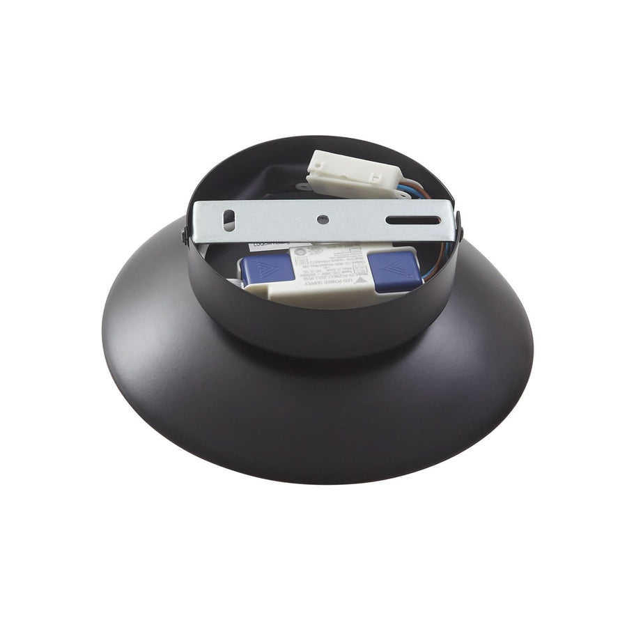 Applique murale LED Tiama en métal, noir et doré, Ø 20 cm
