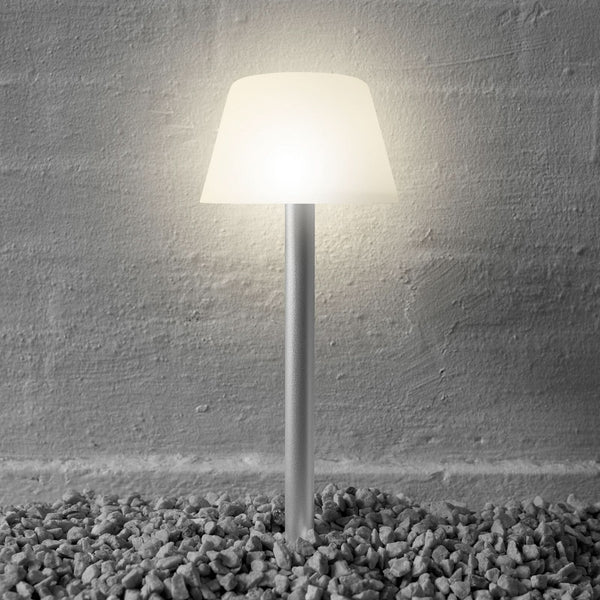 Spot à piquer d'extérieur LED solaire SunLight en aluminium, argenté et blanc, Ø 14 cm, IP65