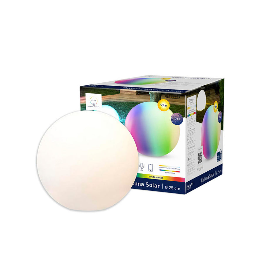 Lampe solaire d'extérieur LED Müller Licht, blanc, Ø 25 cm, IP44