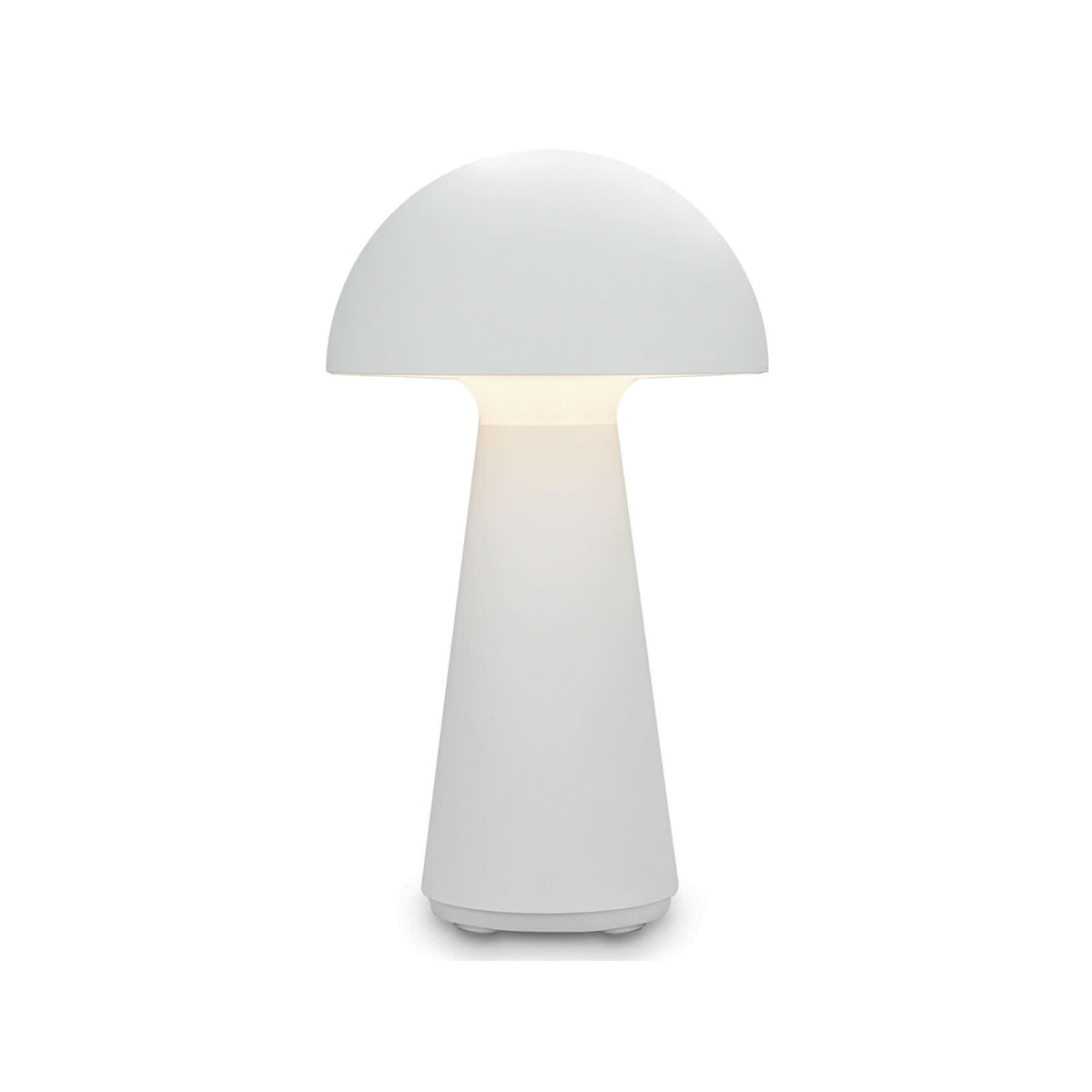 Lampe à poser d'extérieur LED rechargeable Fungo, blanc, Ø 16 cm, IP44