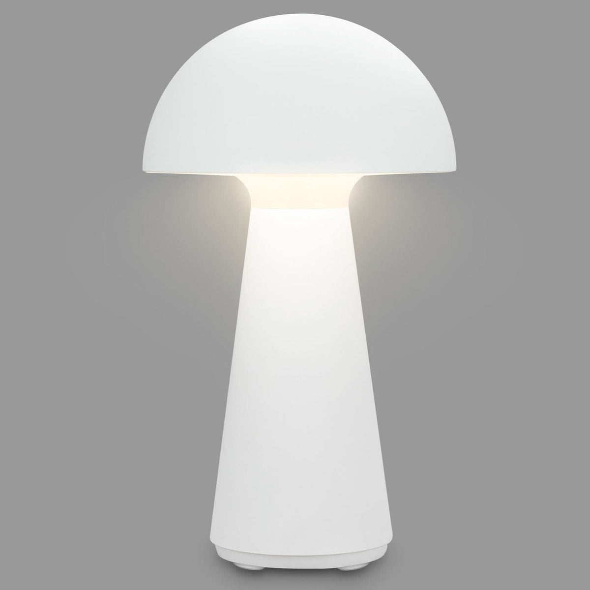Lampe à poser d'extérieur LED rechargeable Fungo, blanc, Ø 16 cm, IP44