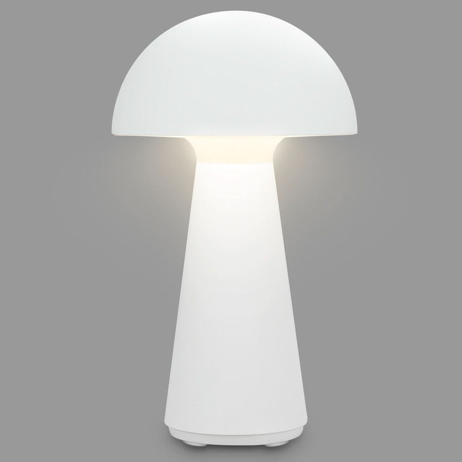Lampe à poser d'extérieur LED rechargeable Fungo, blanc, Ø 16 cm, IP44