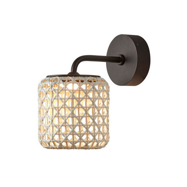 Applique d'extérieur LED Nans A en aluminium, graphite et beige, Ø 16,7 cm, IP54