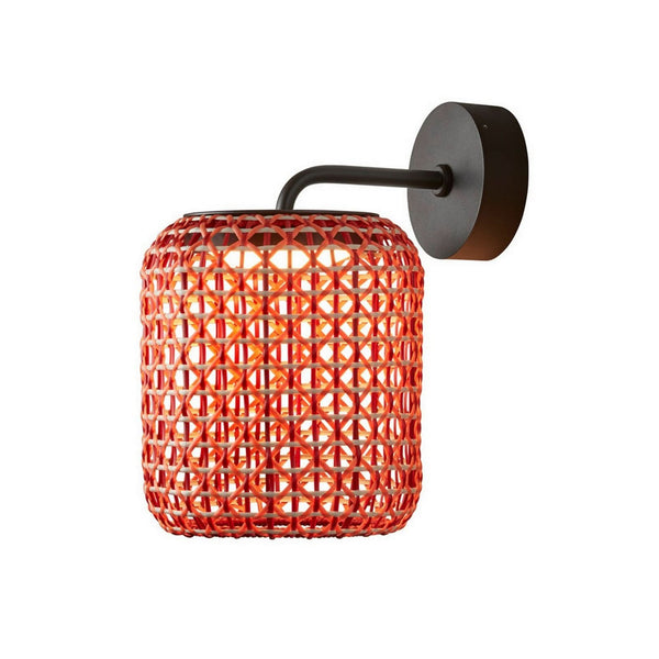 Applique d'extérieur LED Nans A en aluminium, graphite et rouge, Ø 21,6 cm, IP54