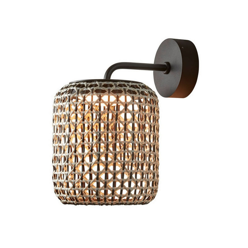 Applique d'extérieur LED Nans A en aluminium, graphite et marron, Ø 21,6 cm, IP54