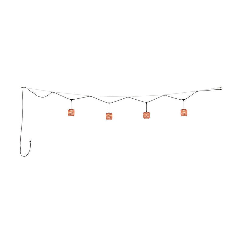 Suspension d'extérieur LED Nans S/16/4L en aluminium, graphite et rouge, Ø 16,7 cm, IP54