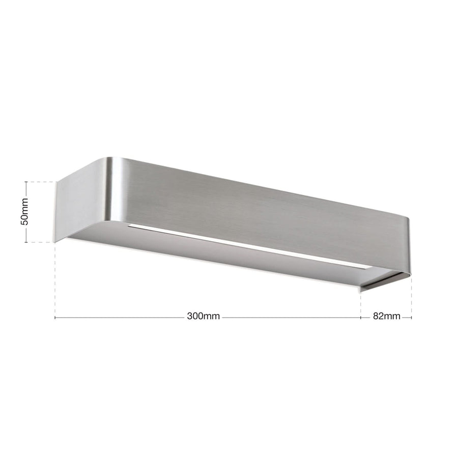 Applique murale LED Bernhard en métal, acier et blanc, hauteur 5 cm