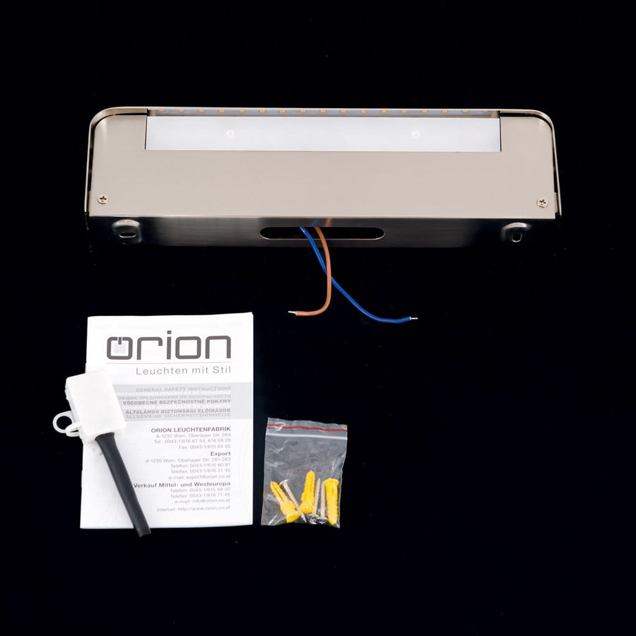 Applique murale LED Bernhard en métal, acier et blanc, hauteur 5 cm