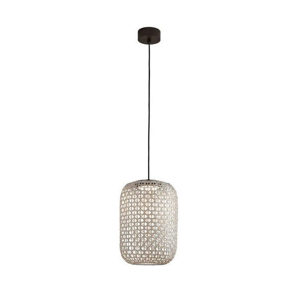 Suspension d'extérieur LED Nans S/31.2 en aluminium, graphite et beige, Ø 31,5 cm, IP54