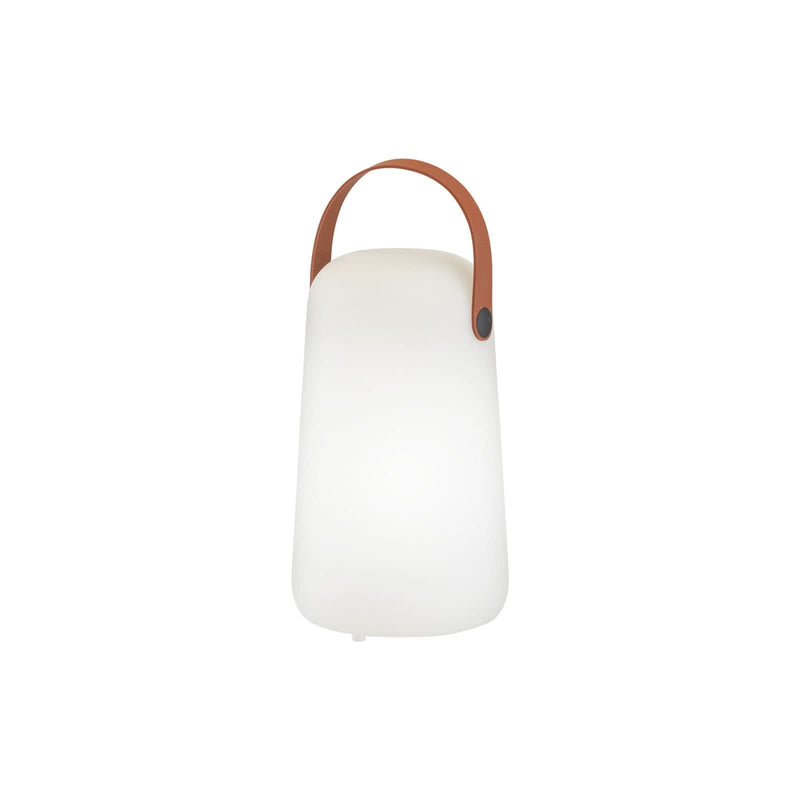 Lampe à poser d'extérieur LED rechargeable Collgar, blanc et marron, Ø 12,5 cm, IP44