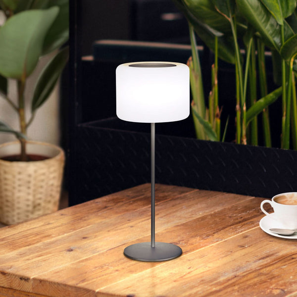 Lampe solaire d'extérieur LED Pino, noir et blanc, Ø 15 cm, IP44