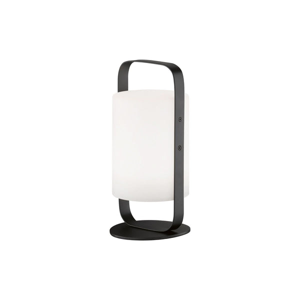Lampe solaire d'extérieur LED Casoli en métal, noir et blanc, Ø 12 cm, IP44, 3000 K, 0,6 W