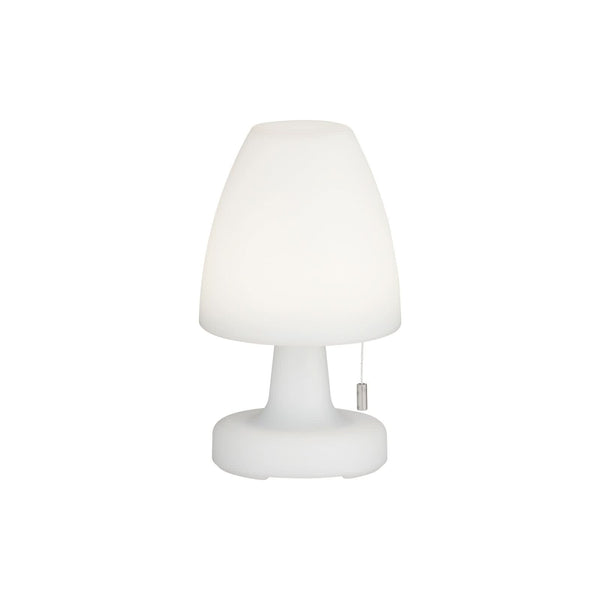 Lampe à poser d'extérieur LED rechargeable Termoli, blanc, Ø 15 cm, IP44