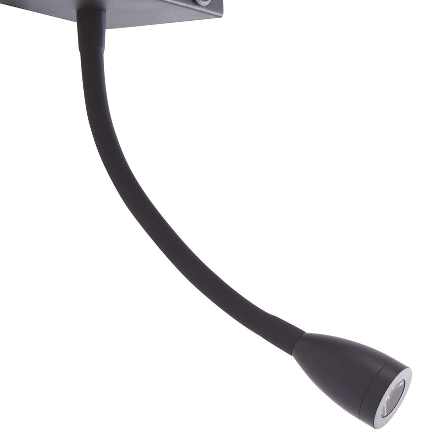 Applique murale en métal, noir, hauteur 45 cm